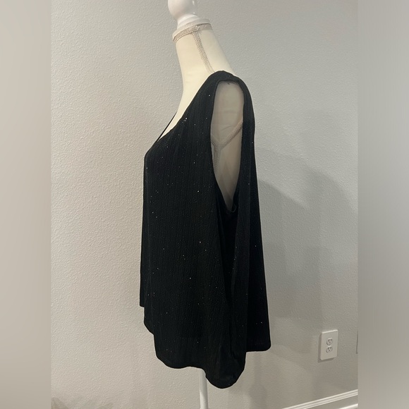 MARINA Sparkly Black Tank Top - Picture 5 of 5